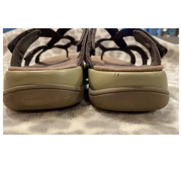 OrthoFeet Clio Women's Arch Support Comfort Sandal - Brown - Size 9 - Picture 11 of 13